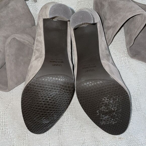 Stuart Weitzman Women’s Thigh High Boots Size 9 M Tan Leather Going Out Party - Picture 7 of 13